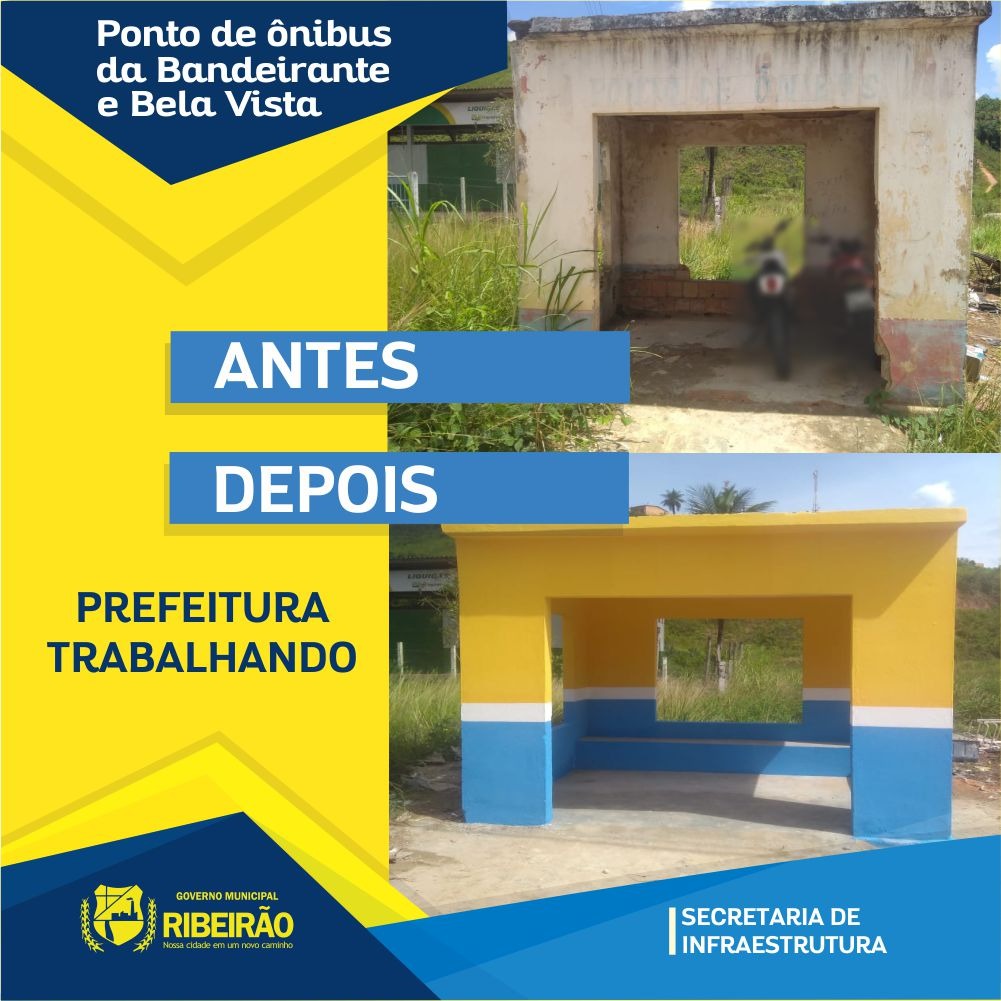 Mais um ponto de ônibus reformado! - Prefeitura Municipal de Mendes